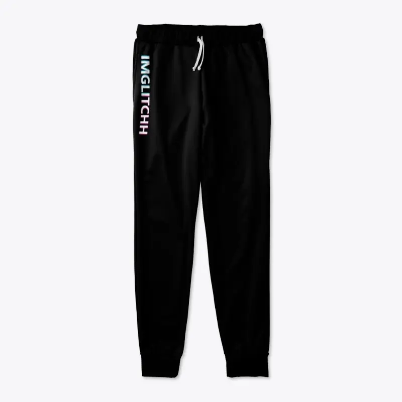 GLiTChh Joggers - White Text